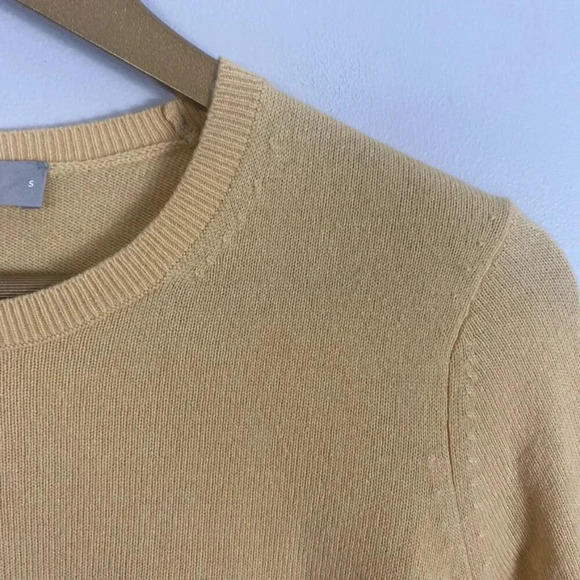 Everlane Yellow 100% Cashmere Crew Neck Sweater - Picture 6 of 12